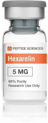 Transparent Liquid Hexarelin 5mg Injection, For Hospital, Clinic, Purity : 99.9%