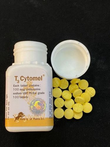 Yellow LA Pharma Cytomel T3 Tablet, For Human Consumption, Purity : 99.9%