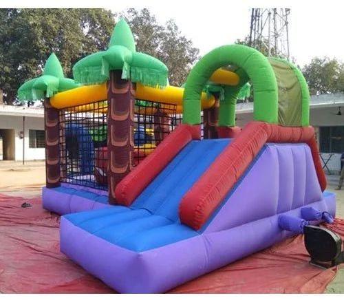 Multicolor WondeRides SRF Jungle Bouncy Castle, For Kids Playing