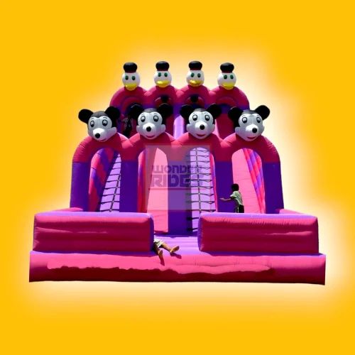 SRF Pink Inflatable Slider Bouncy, Packaging Type : Bag