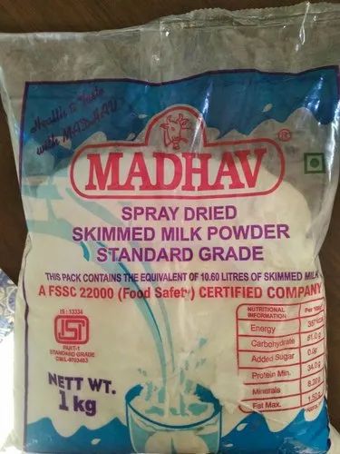 Madhav Skimmed Milk Powder, Packaging Size : 1Kg