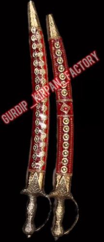 Polished Brass Gurdip Kirpan Factory 2 Feet Designer Sword, Feature : Corrosion Proof, Fine Finishing