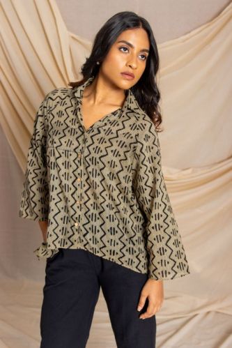 Printed Ladies Cotton Shirts, Size : XXL, XL, M