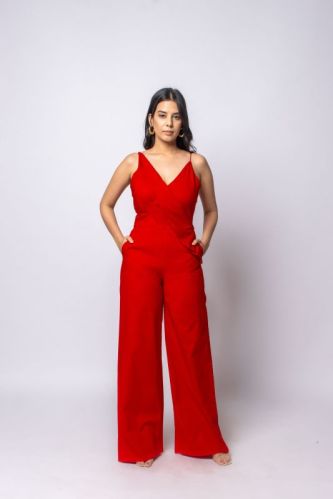Plain Ladies Cotton Jumpsuit, Style : Casual Wear