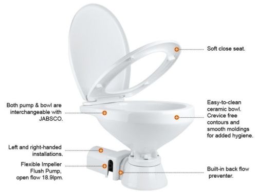 Caravan Boat Yacht Electric Marine Toilet 24V