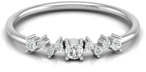 10K White Gold Diamond Ring, Gender : Female