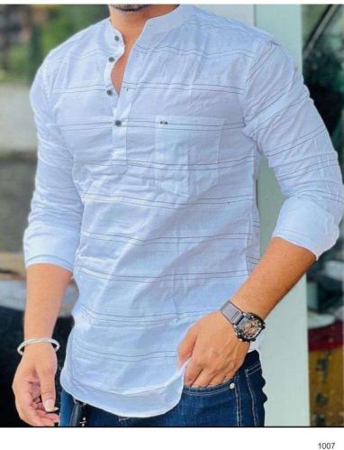 Mens Mid Placket Shirts, Size : Small To XXL