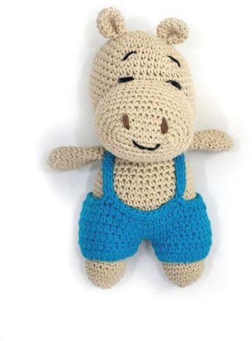 Premium Cotton Yarn Hippo Crochet Toy, For Kids Play, Feature : Attractive Colours, Hand Knitted