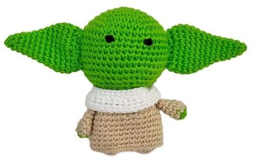 Green Premium Cotton Yarn Yoda Crochet Toy, For Kids Play, Feature : Attractive Colours, Hand Knitted
