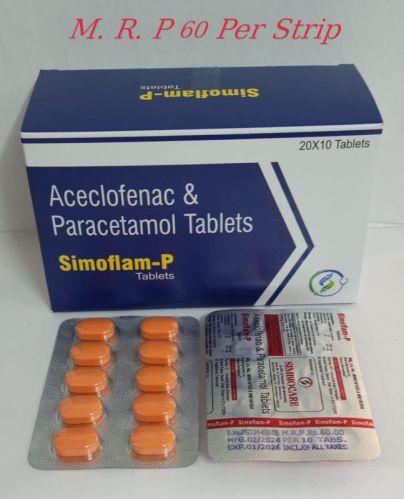 Simoflam-p Aceclofenac Paracetamol Tablets For Clinical, Hospital