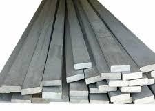 Silver Rectangular Mild Steel Flat Bar, For Construction, Industry