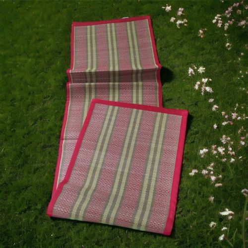 Bhumikart Rectangular Handmade Bamboo Rugs, For Home, Color : Multicolor