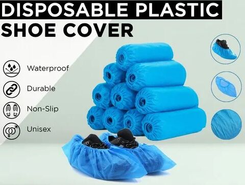 Blue Kiyaan Corporation Non Woven Shoe Cover, For Laboratory, Hospital, Clinical, Size : M