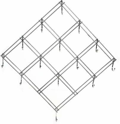 Plain Square Silver Stainless Steel Kite Cup Holder