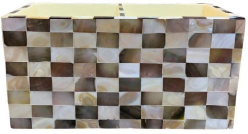 Rectangular Black Mother Of Pearl Cutlery Holder, Packaging Type : Bubble Wrap