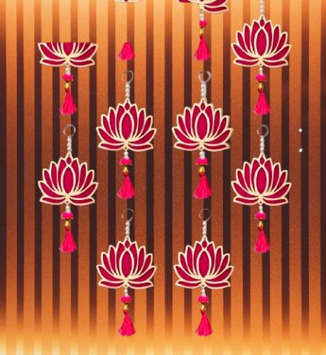 Multi Color Fabric Lotus Wall Hangings, For Decoration, Size : Standard