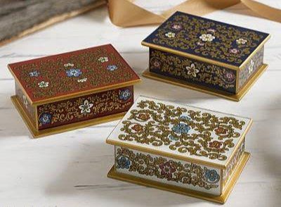 Rectangular Printed Paper Mache Gift Box, For Home Decor, Feature : Supreme Finish, Attractive Design