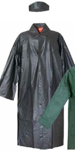 Black Raincoat With Detached Hood, Gender : Unisex