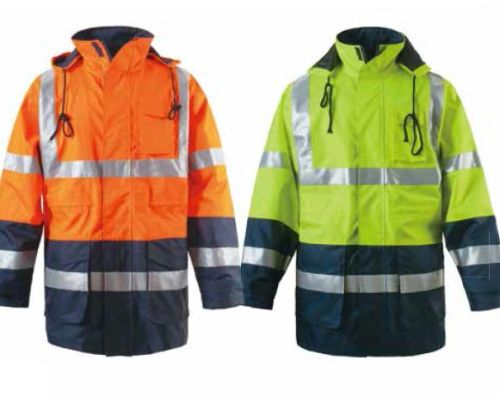 Full Sleeves High Visibility Winter Parka Jackets, For Construction, Traffic Control, Gender : Unisex