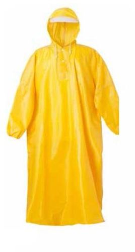 Yellow Polyester With PVC Coating Long Rain Coat