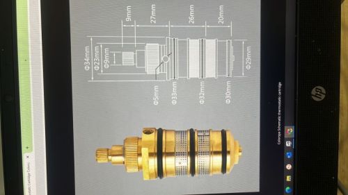 Manual Coated Thermostatic Cartridge