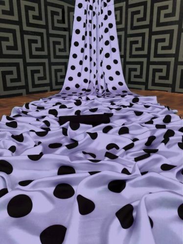 YNF Printed Unstitched Crepe Sarees, Speciality : Dry Cleaning