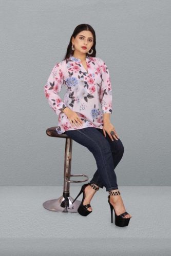 YNF 3/4 Impoted Jini Soft Printed Tops, For Casual Wear, Gender : FEMALE