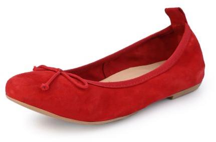 Comfort Shoes CS-L001 Red Ladies Flat Belly Modern Casual Wear
