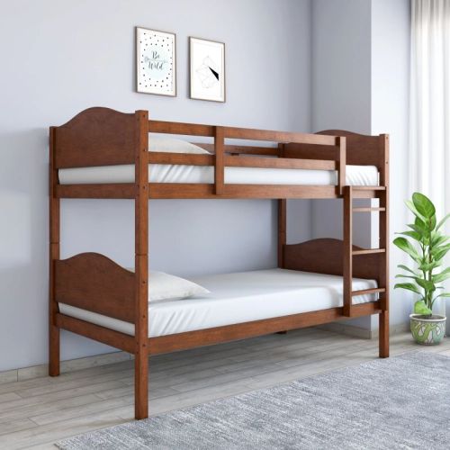 Rectangular Polished Wooden Bunk Bed, For Home, Size : Standard