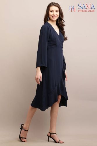 Plain V-Neck Summer Cool Girls Party Dresses, Age Group : 18 Above