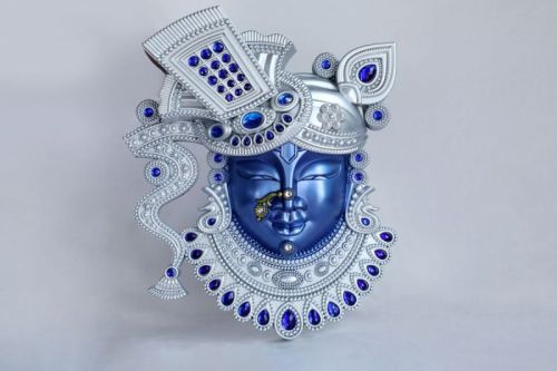 Plastic Shreenath Ji Wall Frame Blue