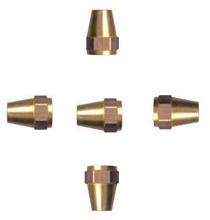 Polished Brass Long Milled Flare Nut, Packaging Type : Plastic Packet