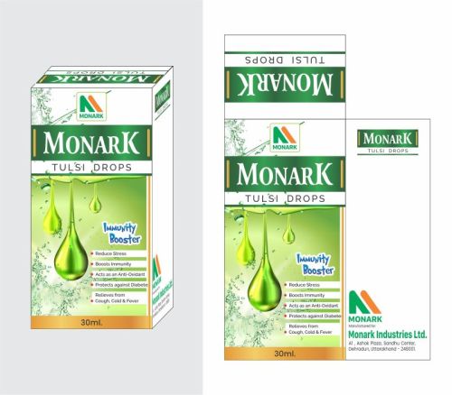 Monark Tulsi Drops, Packaging Type : Box