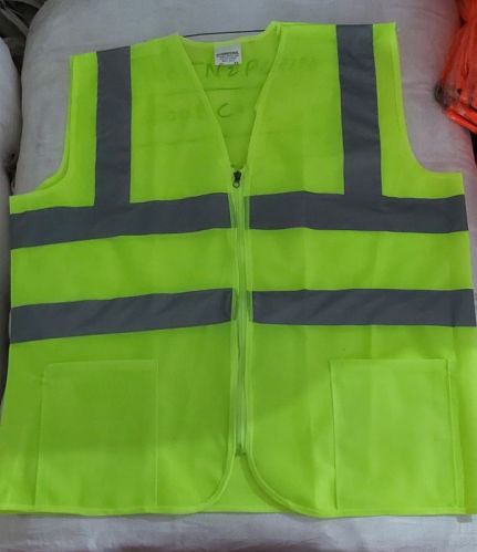 Red Plain Safety Jacket, Size : XL