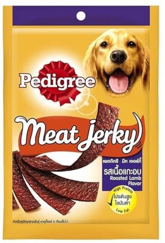 Pedigree Meat Jerky Roasted Lamb Flavor, Packaging Type : Plastic Pouches