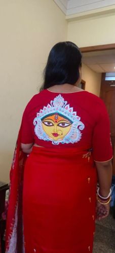 Cotton Hand Painted Blouses, Technics : Machine Made