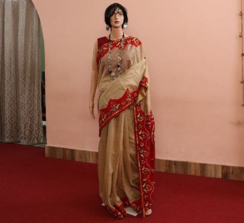 Embroidered Cotton Tussar Sarees, Saree Length : 6.5 Meter