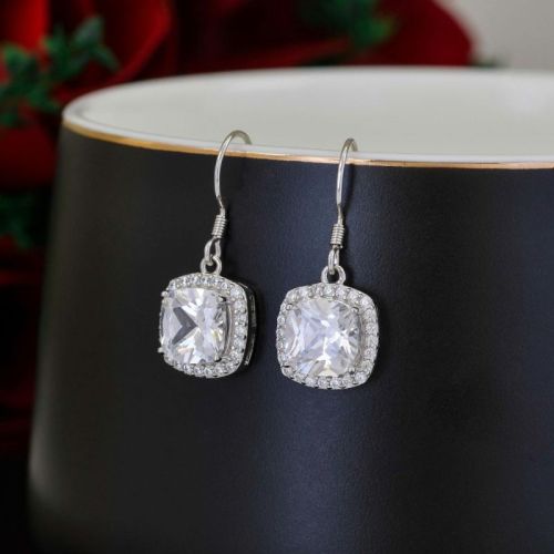 Square Diamond Earrings