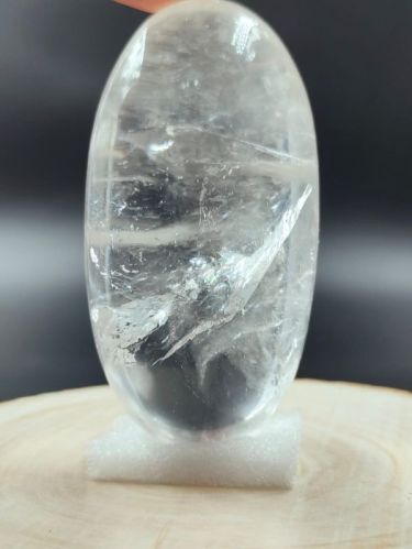 Transparent Stone Rock Crystal Lingam, For Gifting, Temples, Feature : Fine Finishing, Smooth Texture