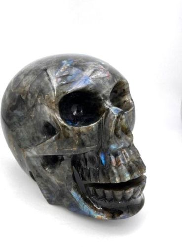 Grey Polished Labradorite Skull, For Decoration, Packaging Type : Box