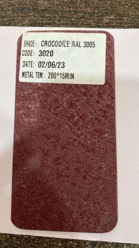 Red RAL 3005 Crocodile Powder Coating, For Wood, Packaging Type : Plastic Box