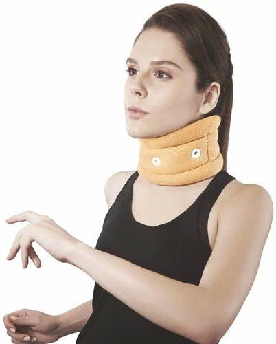Light Brown Vissco Cervical Collar Without Chin Support