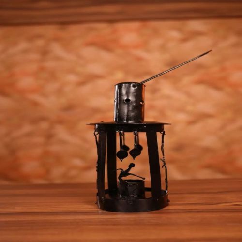 Black Wrought Iron Lamp, For Home Decor, Style : Antique