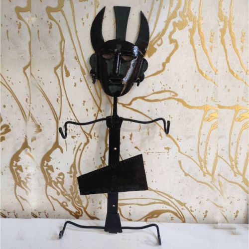 Black Wrought Iron Tribal Key Holder, For Home Decor, Style : Antique