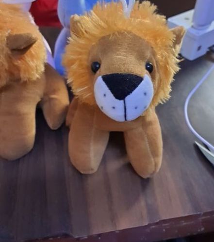 Brown Plain Lion Cub Soft Toy, For Baby Playing, Feature : Waterproof