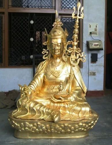 Golden 8 Feet Brass Guru Rinpoche Statue