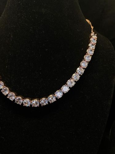 Silver Polished Ad Necklace Set