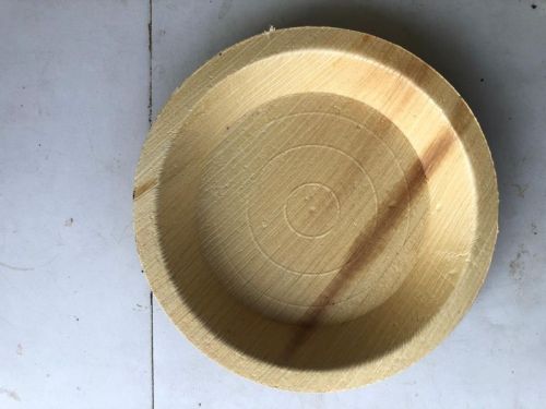 Light Brown Round 8 Inch Areca Leaf Plate, For Serving Food, Packaging Type : Plastic Packet