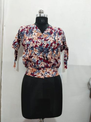 Ladies Multicolour Printed Open Shirt Tops, Feature : Anti-wrinkle, Easily Washable, Eco Friendly, Skin Friendly