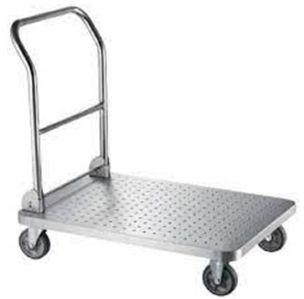 Grey Rectangle Heavy Duty Platform Trolley, For Industrial, Size : Standard